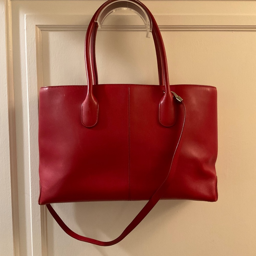 Tod’s red leather bag - Picture 4 of 12